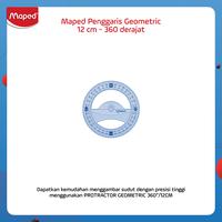 Gambar Maped Penggaris Geometric 12 cm - 360 derajat - Spesifikasi dari Maped Store Kota Administrasi Jakarta Timur 1 Tokopedia