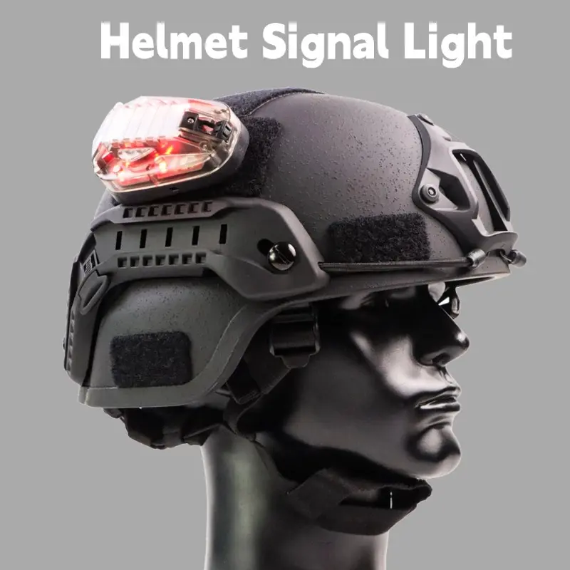 Helmet Light Survival Signal Light IR and Visible LED Helmet Strobe for Outdoor Sports