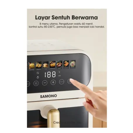 Air Fryer Samono SW-AFW65 Digital Touchscreen Transparan 6,5 Liter Low Watt 7