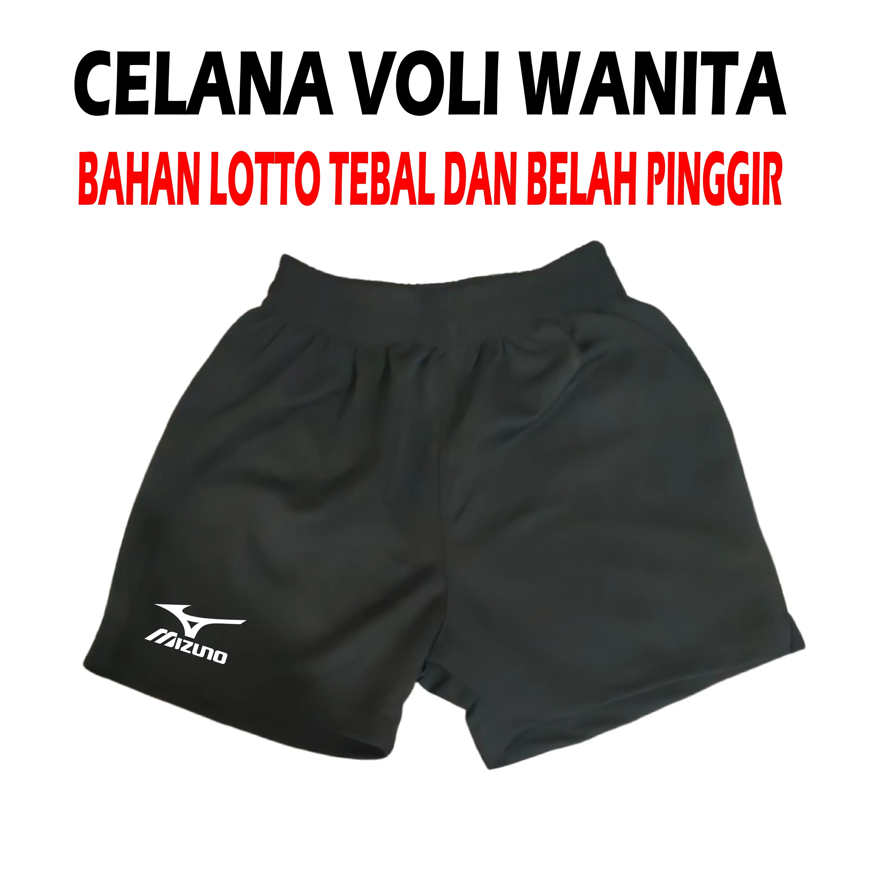 Celana Kolor Sport Voli Wanita Bahan Lotto Belah Pinggir