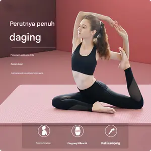 Matras Yoga Olahraga Anti Selip TUYUN STORE dengan Bahan Premium Tebal 185x61cm
