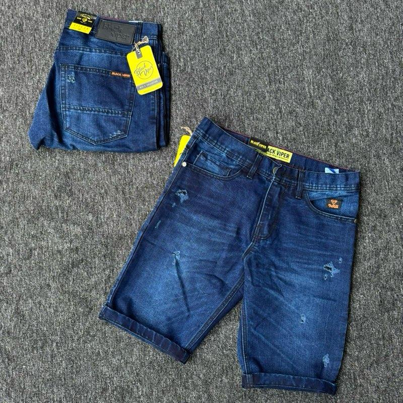 SiZE 28-33 [COD+GRATIS ONGKIR]Celana pendek Black viper terbaru motif catur slimfit denim distro santay starboy Jeans Tebal Lembut Stretch Pria Cowok Santai  Keren denim outfit 8