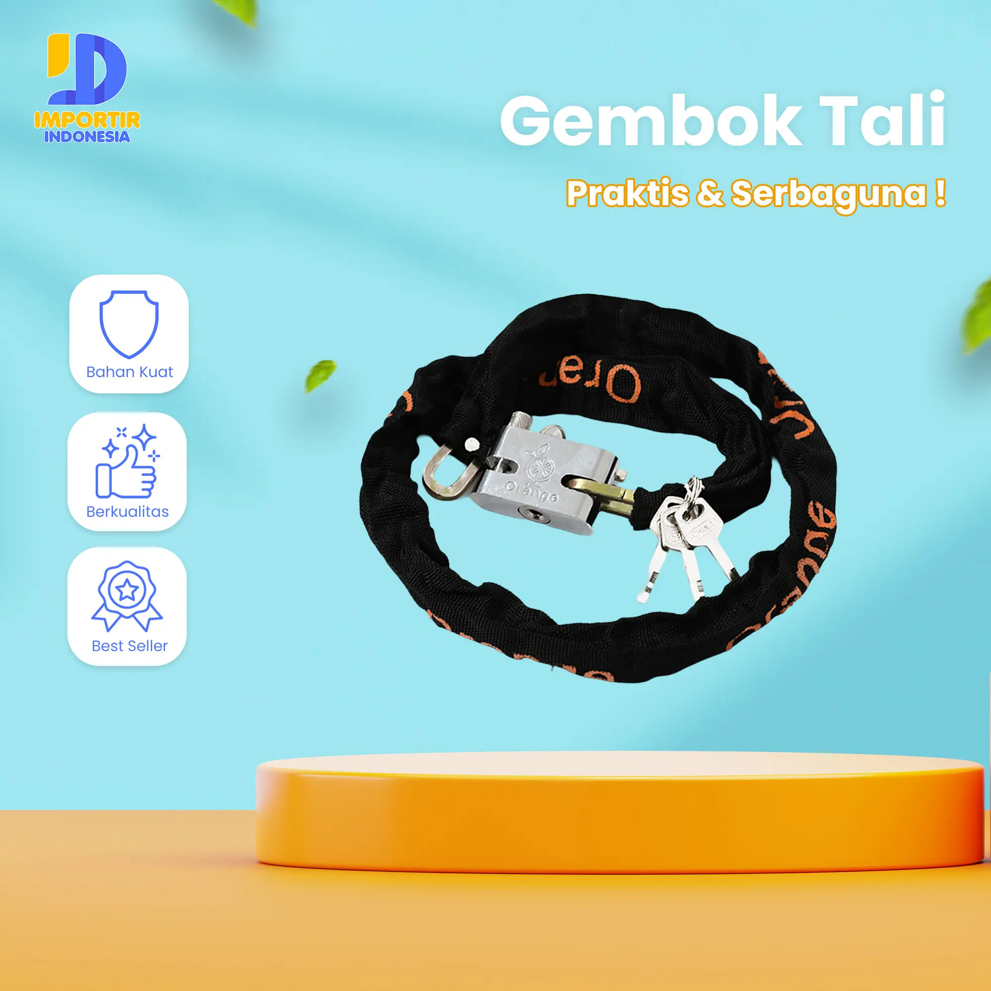 COD IMPORTIR Gembok Rantai Motor Kunci Pengaman Rumah atau Sepeda
