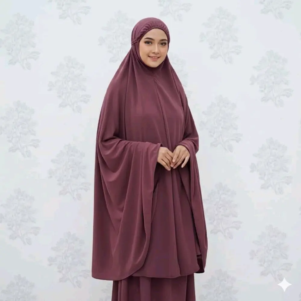 Mukena Dewasa Polos Bahan Knit Adem Nyaman|Mukena Muslim Dewasa|Mukena Lebaran|Mukena Viral