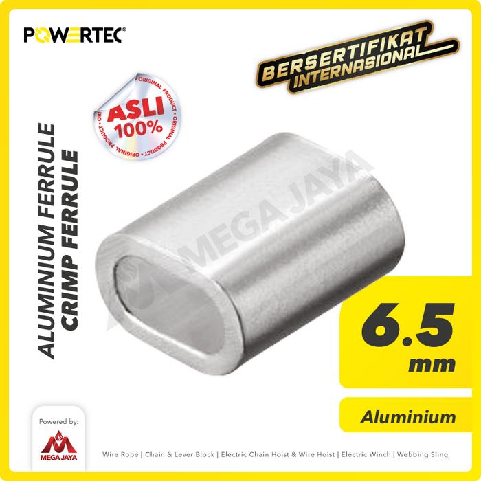 Gambar POWERTEC Aluminium Ferrule / Crimp Ferrule 6.5mm dari megajaya.co.id Kota Administrasi Jakarta Pusat Tokopedia