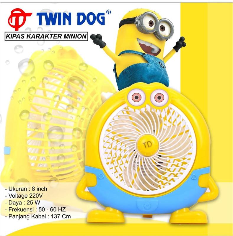 KIPAS ANGIN MEJA 10INCH / DESK KIPAS MEJA/ KIPAS KARTUN KABEL / KIPAS KARAKTER 1