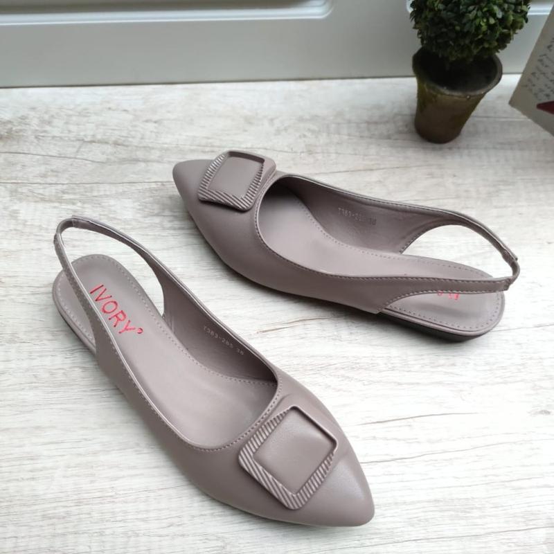 IVORY Sepatu Flat Wanita Terbaru Tali Belakang TS383-285 4