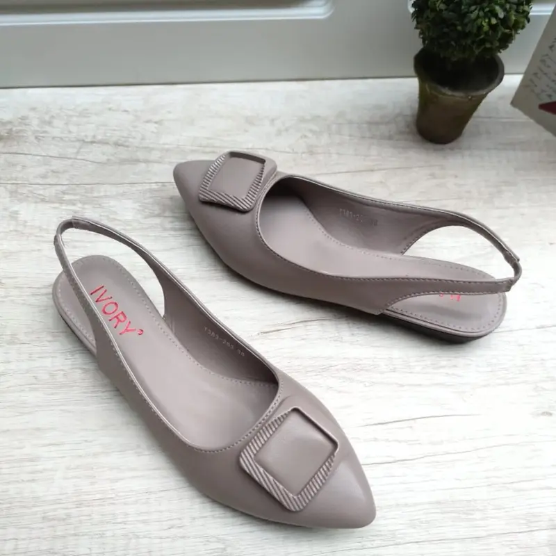 IVORY Sepatu Flat Wanita Terbaru Tali Belakang TS383-285 4