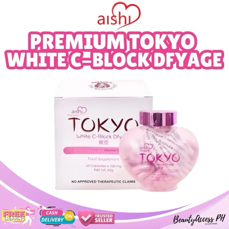 tokyo white glutathione AISHI Premium Tokyo White C-Block Dfyage Glutathione Nac Food Supplement 60caps