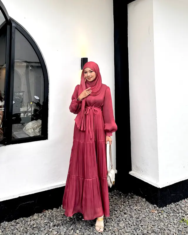 Evolvere - Vlora Dress Shimmer Fashion Gamis Muslim Wanita Busui Friendly 3
