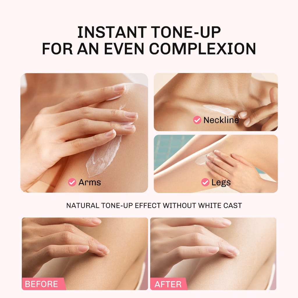 [Tone Up 00 - 01 - 02] Lavojoy Let It Glow Daily Shine Body Serum Instant Tone Up Delicate Rose with SPF 20PA++++ | Body Serum untuk Mencerahkan Lotion Leher