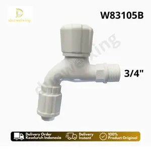 Kran / Keran Multi Fungsi (PVC-U) W83105B merk Lesso 3/4 inch Putih