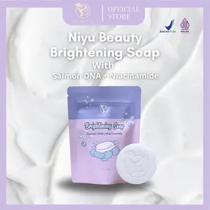 FLASH SALE NIYU BRIGHTENING SOAP FOR ALL TYPE SKINS WITH SALMON DNA AND NIACINAMIDE | MENCERAHKAN | ATASI JERAWAT | MELEMBABKAN | MEREMAJAKAN KULIT | BANTU SAMARKAN FLEK HITAM | BPOM