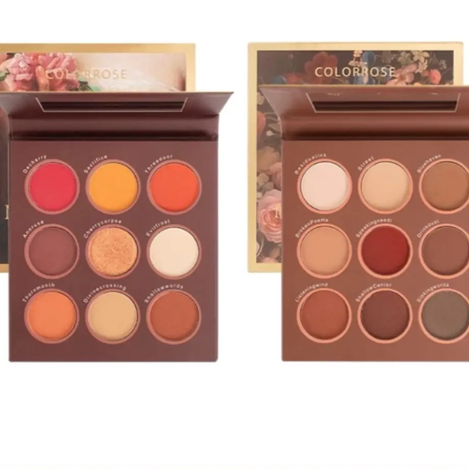 ￼COLORROSE Nine-Color Eyeshadow Palette Pyrotechnic Earth CR-710 / End Crazy Flower CR-711
