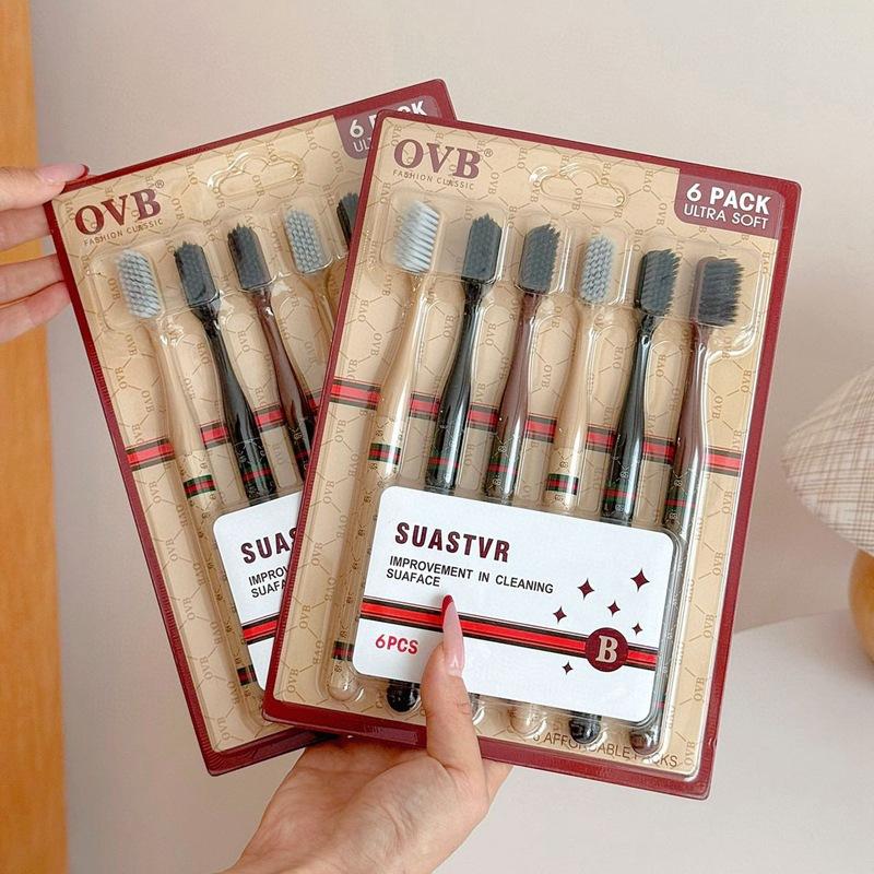 Vỉ 6 Chiếc Bàn Chải Đánh Răng Lông Mềm Vỉ Bàn Chải Đánh Răng Nội Địa Trung Bảo…