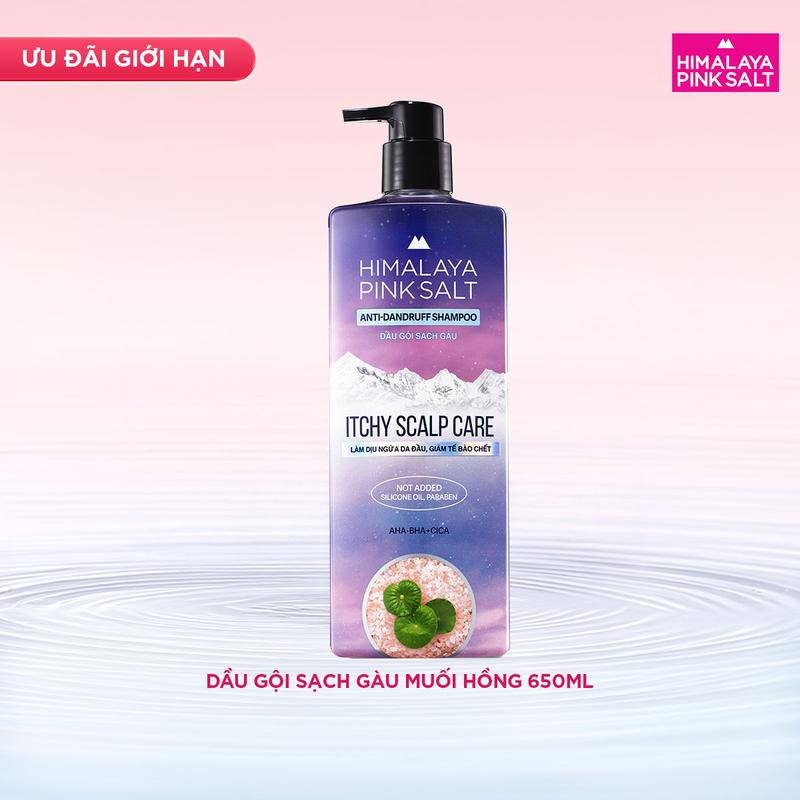 [LG Daily Beauty Official] Dầu gội sạch gàu muối hồng Himalaya Pink Salt 650ml