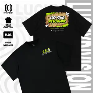 LUCKY DVSN Kaos Viral CEO Yang Menyamar Baju Distro Kekinian Trend Pria Wanita Couple Unisex H 06