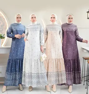 Gamis FANYA Rempel Bawah Bahan Silk Premium Busui Friendly | Ready Size M-6L |