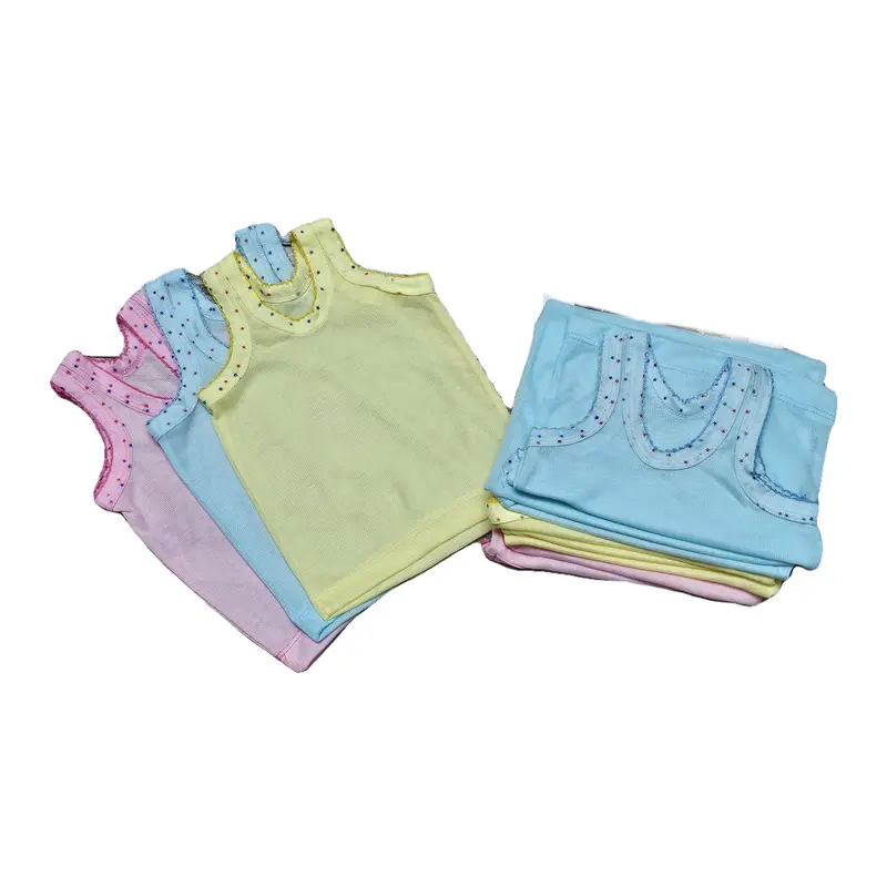 12Pcs dan 6pcs Kaos Dalam Anak Singlet Polos Harian Berwarna Size S,M,L,XL,3L Fashion 1