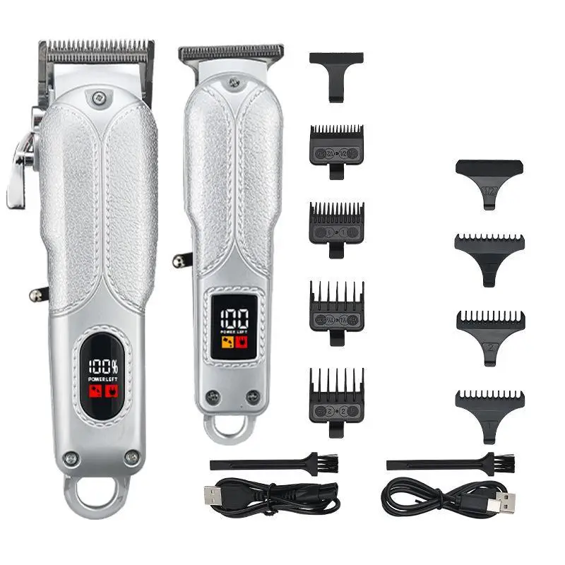 WAER 2in1 Electronic Professional Hair Clippers Razor for Men Cordless Barber Hair Trimmer Set with LED Display For Household use