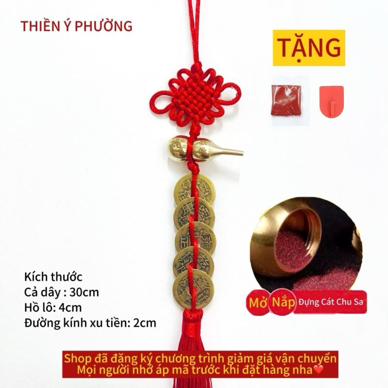 Dây Xu Ngũ Đế Hồ Lô Treo Phong Thuỷ May mắn Bình an