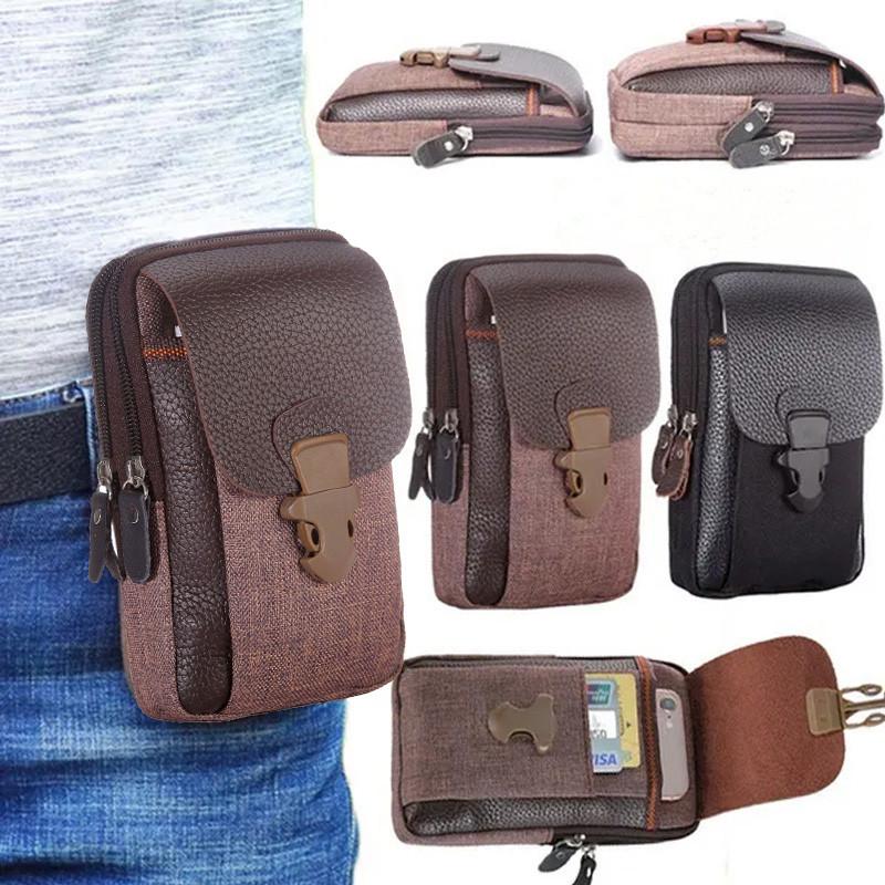 Túi Đeo Hông Có Khóa Kéo Cho Nam, Túi Đựng Điện Thoại, Túi Đeo Hông, Túi Đeo Hông Thể Thao Nhỏ, Ví Đựng Tiền Xu