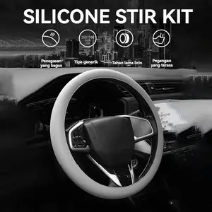 Sarung Setir Mobil Cover Universal Setir Mobil Bahan Silicon 33-40CM