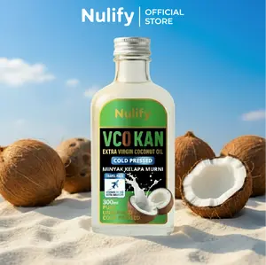 Nulify VCO Kan - EVCO Extra Virgin Coconut Oil Cold Pressed Alami Murni Untuk Kulit, Rambut & Tubuh