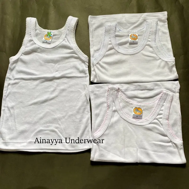 (6pcs) Singlet Kaos Dalam Anak Finka Cewek Cowok Bahan Adem Fashion 1