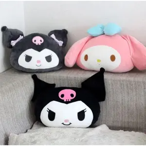 35CM Bantal Melodi Kuromi Ukuran Besar Boneka Kartun Lucu Sofa Mainan Mewah Bantal Boneka Mainan Hadiah Terbaik