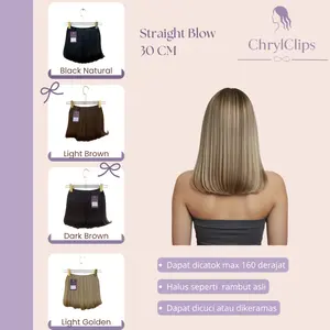 ChrylClips HAIRCLIP LURUS BLOW 30 CM BIG LAYER KOREAN LURUS BLOW dengan Desain Lurus dan Gaya Korean untuk Tampilan Rapi dan Elegan