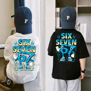 (bisa cod) kaos anak SIX SEVEN 67 gambar depan belakang Fashion