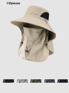 Sombrero de Pesca de Ala Ancha para Hombre, Protección UV de Verano, Gorra para el Sol para Senderismo y Pesca, Sombrero Transpirable de Secado Rápido y a la Moda