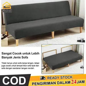 Cover Sofa Bed Sarung Sofa Bed Tebal SOFA COVER ELASTISTahan Kotoran Motif Polos