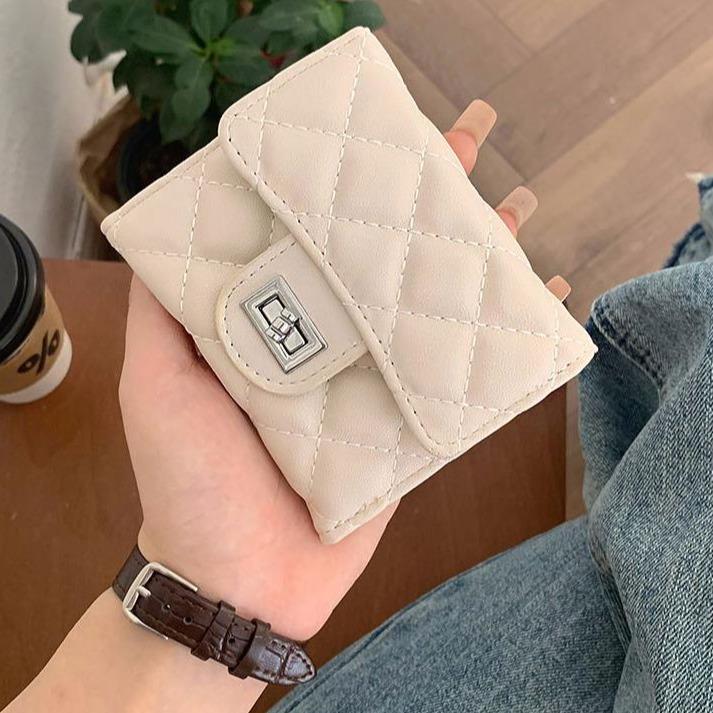 INS Phong Cách Hàn Quốc Cho Nữ, Ví Da PU Sức Chứa Lớn Có Khóa Kéo, Ví Đựng Tiền Xu / Ví