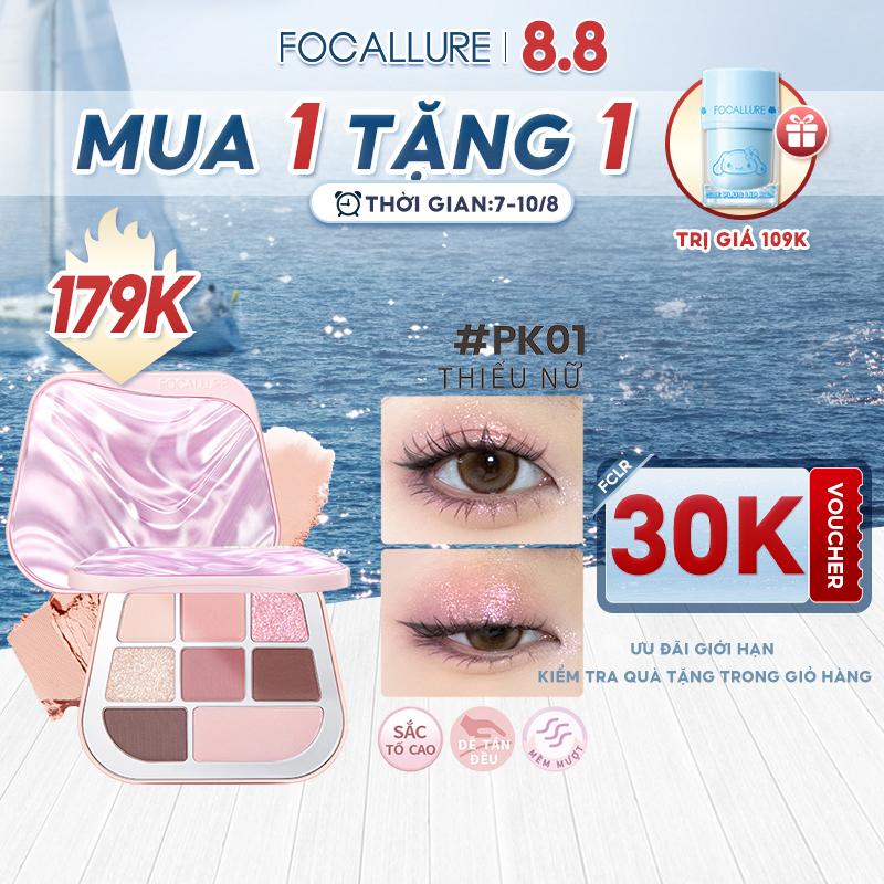 【voucher 20k  Bảng phấn mắt FOCALLURE 9.6g sắc tố cao dưỡng ẩm không nhòe lâu trôi chống nước