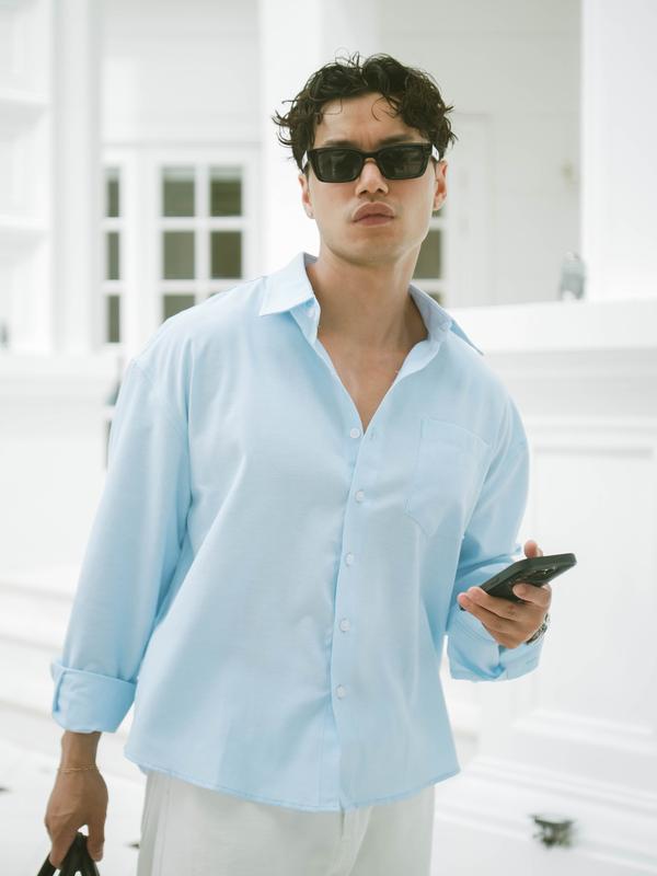 ÁO SƠ MI OXFORD CROP BOXY HIMCLUB
