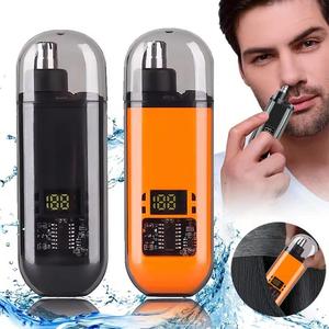 Recortador de vello nasal digital impermeable para hombre, herramienta de aseo portátil de precisión, ayuda a crear un aspecto facial elegante y limpio diario