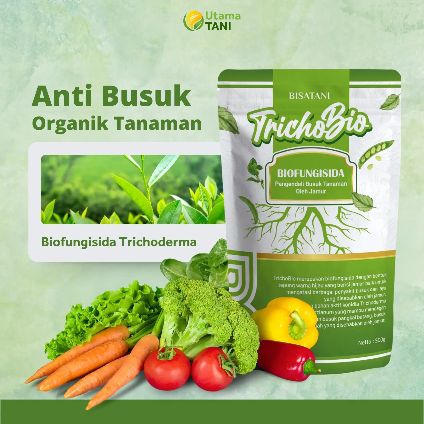 Trichobio Anti Busuk Organik Tanaman Daun Akar Batang Pencegahan Layu