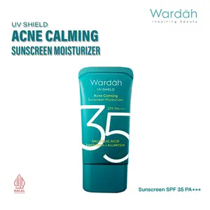 Wardah UV Shield Acne Calming Sunscreen Moisturizer SPF 35 PA+++ Tabir Surya Kulit Berjerawat