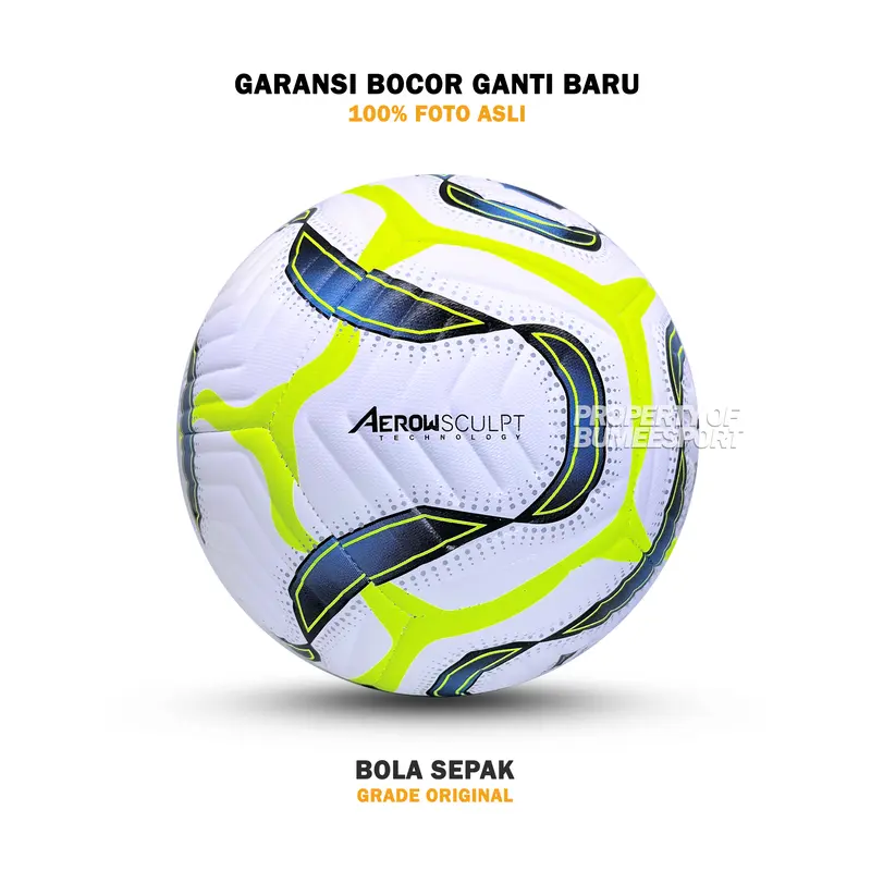 BOLA SEPAK SIZE 5 GRADE ORIGINAL TERBARU 2025 IMPORT | GRATIS PENTIL, JARING DAN POMPA | 100% REAL PICT 2