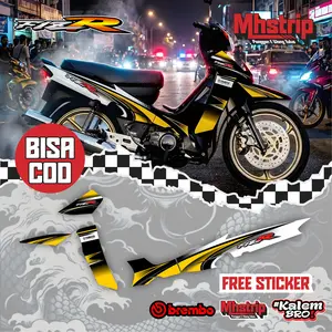 (BISA COD) STRIPING VARIASI YAMAHA FIZ R STYLE - (CUSTOM NAMA) / STICKER LIST VARIASI MOTOR YAMAHA FIZ R