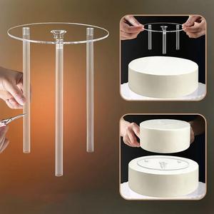 Estante para pastel de múltiples niveles con soporte colgante y junta tórica; soportes para nivel de pastel; juego de varillas de soporte para pastel; estantes para pastel; marco para pajitas; decoración de pasteles DIY