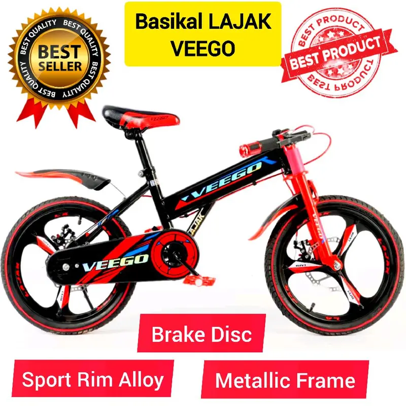 Basikal SHAX 20inch Alloy Rim Brake Disc Sesuai 7-12 Tahun