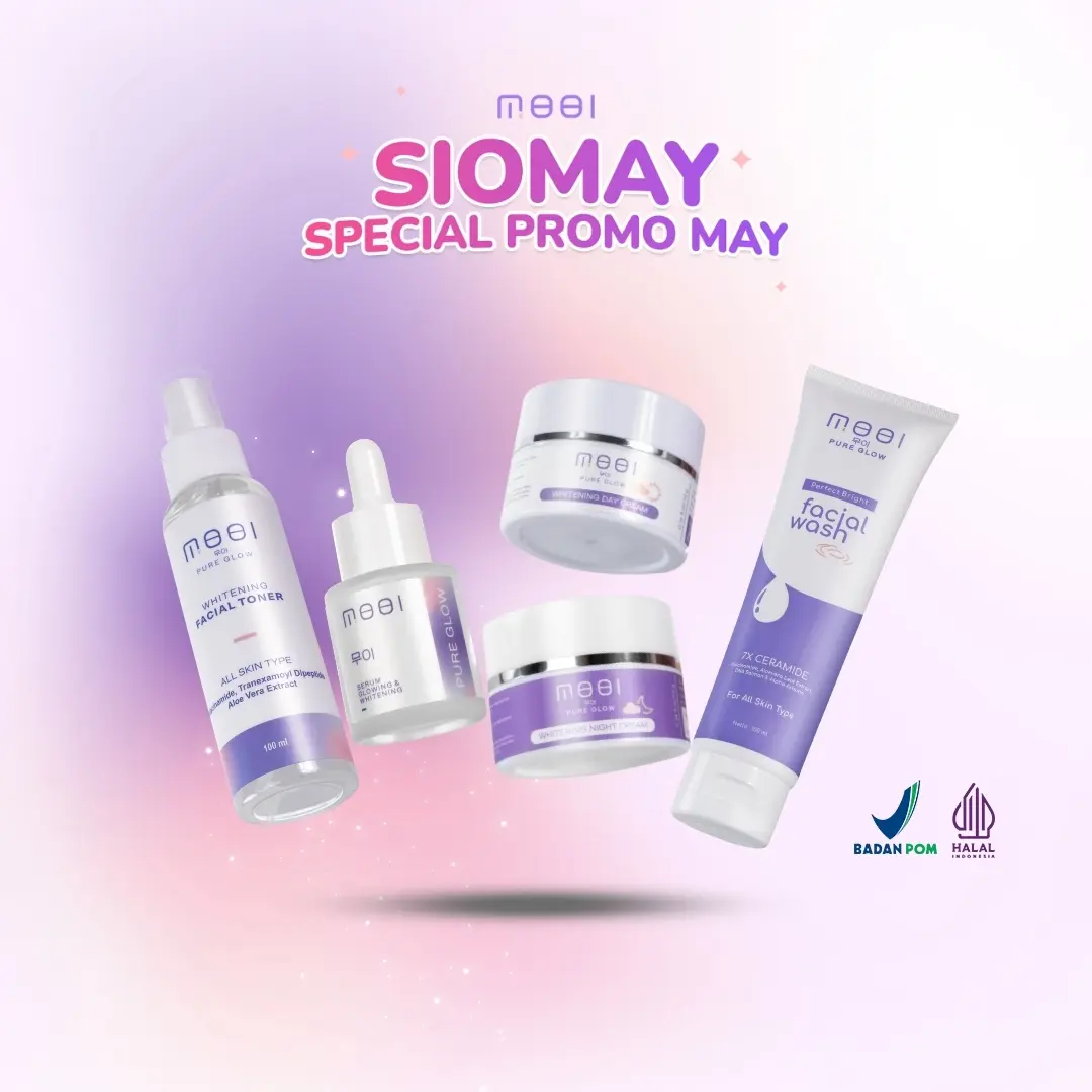 Paket Perawatan Wajah Mooi Pure Glow Super Glowing 5in1 Series - Pencerah Aging Pelembab Moisturizer