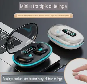 Headset Bluetooth X55 Wireless Earbuds LED Display Tombol Kontrol Headphone