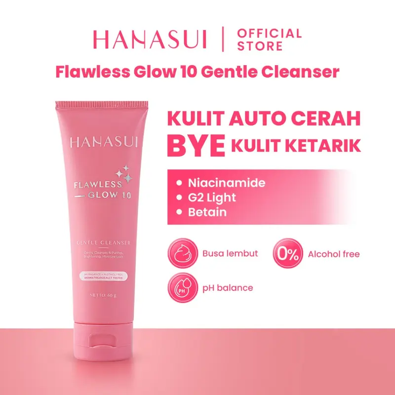 HANASUI FLAWLESS GLOW GENTLE CLEANSER 60GR 0