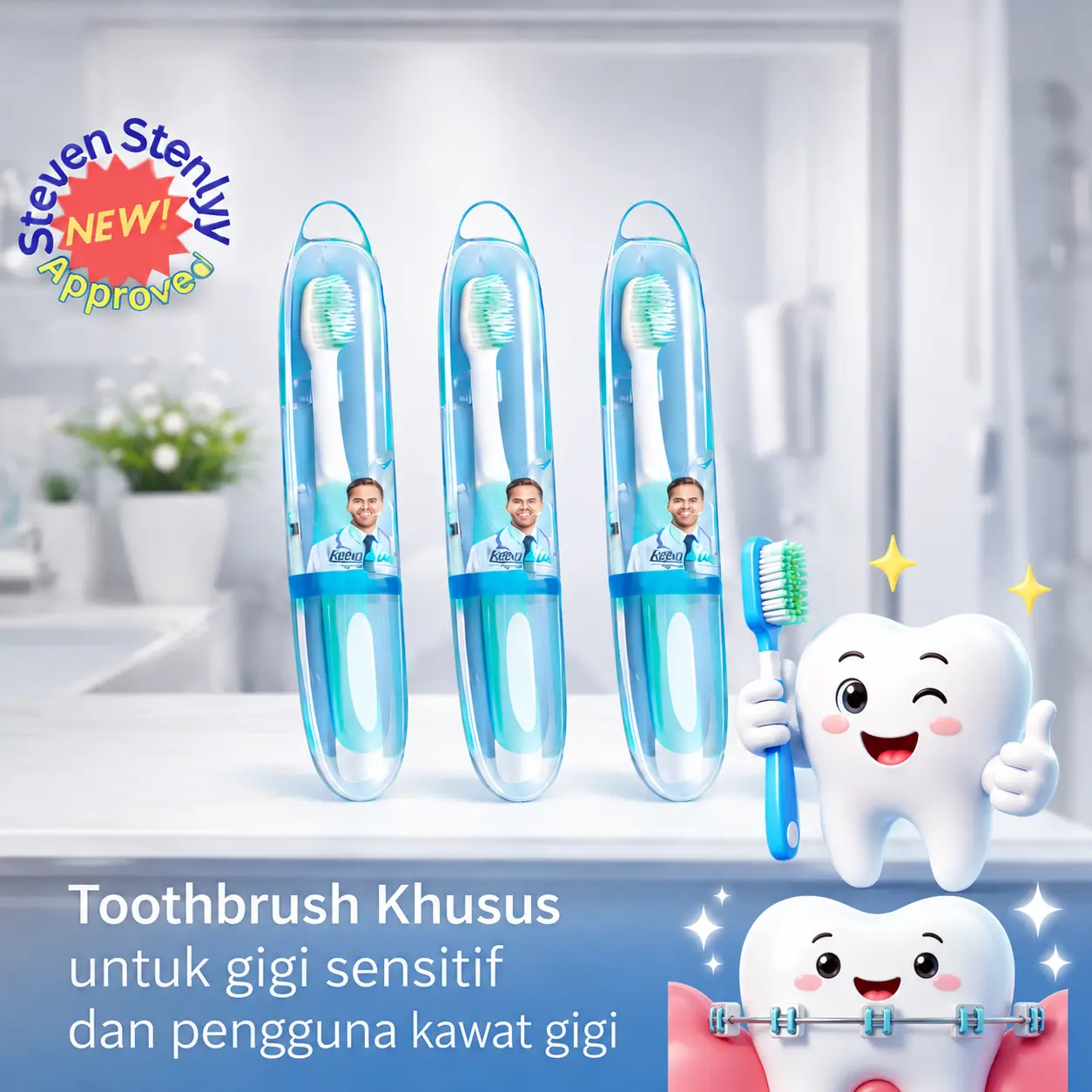 Sikat Gigi Menghilangkan Karang Gigi / Sikat gigi berbulu lembut / Gusi Sensitif / Perawatan Gigi