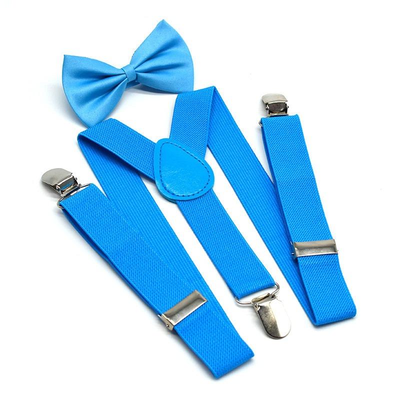Product Introduction of 10202Children Baby Boys Girls Suspenders+bowtie Clip-on Y-Shape Braces Elastic Kids Adjustable 3 Clips 10