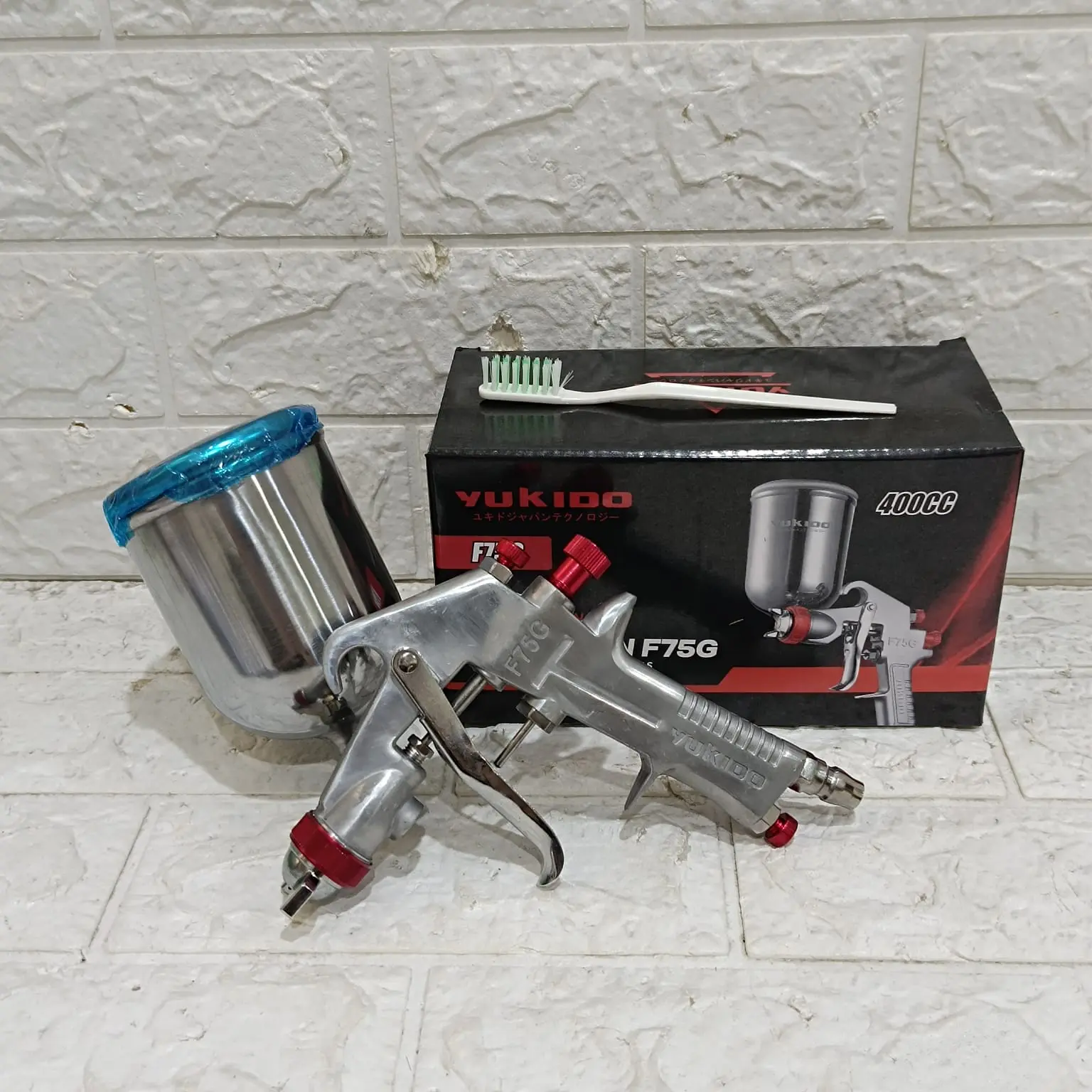 Yukido Spray Gun F-75G Tabung Atas 400ml Semprotan Cat Tabung Atas Yukido
